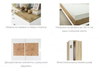 Кровать двуспальная 1600 с тумбами с подъемным механизмом и декоративным щитом Фиджи 018 Дуб Золотой Белый