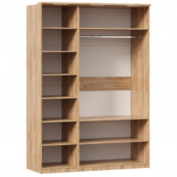 Шкаф трехстворчатый Фиджи 001 Дуб Золотой Антрацит