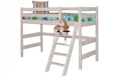 Кровать полувысокая Соня Вариант 6 с наклонной лестницей