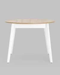 Раздвижной овальный стол Rondo 100-135 Дуб/белый