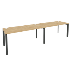 Рабочая станция на П-образном м/к ONIX O.MP-RS-2.4.7 Тиквуд Светлый/Антрацит