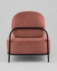 Кресло Стоун К велюр рельефный коралловый