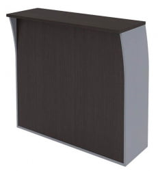 Стойка ресепшн прямая IMAGO РС-2 Венге Магия Металлик