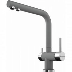 Смеситель Омоикири Нагано-Пл Латунь/Гранит/Платина / Omoikiri Nagano-Pl