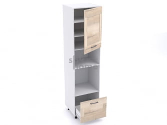 Пенал П-1, Дублин (600*570*2406) Дуб галифакс белый, 21671 