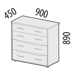 Комод в детскую Мегаполис 55.09 Сосна Астрид