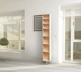 Распашной шкаф в гостиную Зум Шелф Молочный дуб