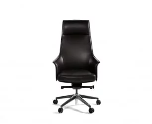 Кресло руководителя Бордо экокожа Черный