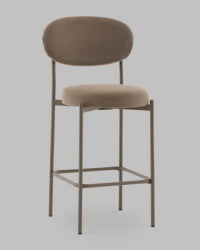 Стул Полубарный Бриф DD ПБ велюр капучино каркас капучино муар