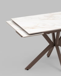 Стол раскладной Marmer 120-180*80*76 см керамика капучино