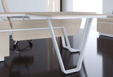 Стол руководителя правый Line СФ-571201.1 Дуб светлый Белый