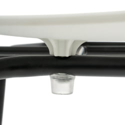 Стул VAN HALLEN (mod. 2433) пластик/металл, 54,5х53,5х76 см, высота до сиденья 46 см, белый/черный