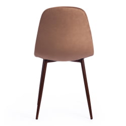 Стул BREEZE (mod. 4724) вельвет/металл, 44 х 53 х 87 см, Brown (коричневый) HLR11 / орех