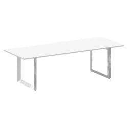 Стол переговорный на О-образном м/к ОНИКС ДИРЕCТ ЛУКС М-О.МО-ПРГ-25 Белый бриллиант / ONIX DIRECT LUX M-O.MO-PRG-25