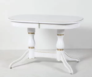 Стол обеденный раскладной Лира (1,2м) тон 1 с золотой патиной