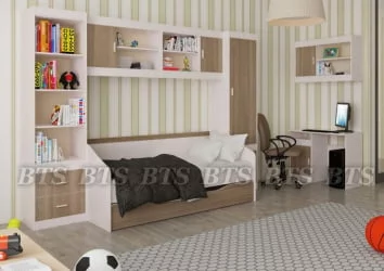 Детская кровать с ящиком для белья Паскаль 01