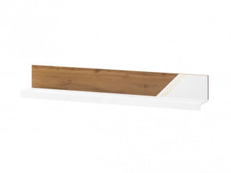 Полка навесная Монако 606.29 Дуб Вотан / Белый шпон/ Альпийский белый