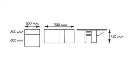 Стол-тумба с 2 ящ. в разборе 1 кат. 4137 Касабланка ЛДСП дуб выбеленный