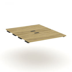 Двойной стол-приставка к двум опорным тумбам/шкафам CONCEPT CN.DSPR-006 Дуб Винченцо Черный