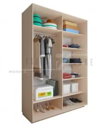 Шкаф-купе в коридор Акцент-Сим ДЗ 1200х600  Дуб молочный