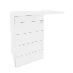 Тумба приставная (TIP-ON) (универсальная л/пр) ONIX O.TPU-4 TIP Белый Бриллиант