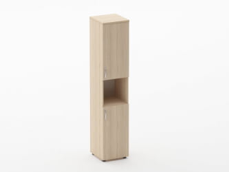 Шкаф высокий закрытый с нишей Glassy 6.19.11Пр Венге