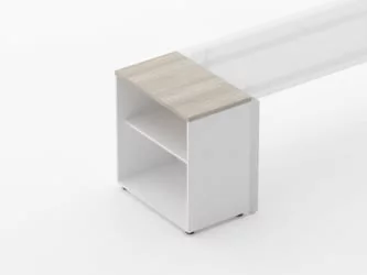 Тумба открытая Deka 9.01.07 Дуб Сантана светлый/Белый