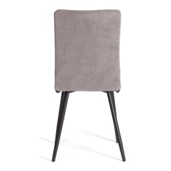 Стул обеденный Ла Роуссе (2 шт. в упаковке) Ла Роуссе (2 шт. в упаковке) НЕВ, велюр, серый/черный, 29, 45х55х93 см / La Rousse La Rousse NEW,