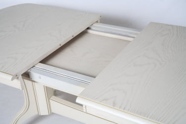 Стол обеденный раскладной Лира-3 (1,6м) тон 2М с золотой патиной