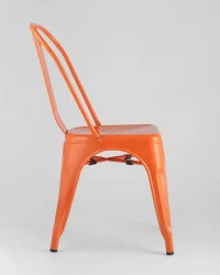 Стул TOLIX с высокой спинкой Оранжевый глянцевый