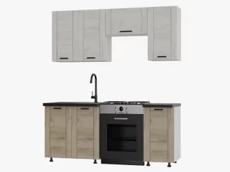 Кухонный гарнитур Диана 4-У фасад Лофт Дуб крафт серый/Дуб крафт белый