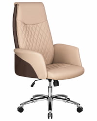 Офисное кресло для руководителей DOBRIN LEONARD (коричнево-бежевый)