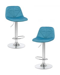 Стул барный DOBRIN DINA (синий) 2 шт