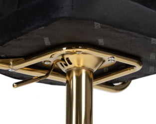 Стул барный ДОБРИН CХАРЛЙ ГОЛД (черный велюр (МДЖ9-101)) 2 шт / DOBRIN CHARLY GOLD (MJ9-101))