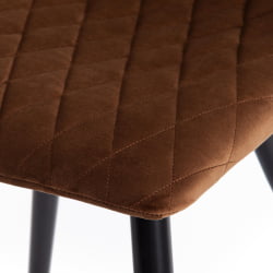 Стул CHILLY X (mod. 7096) ткань/металл, 45x53х88 см, высота до сиденья 50 см, коричневый barkhat 11/черный