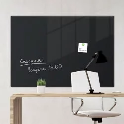 Доска магнитно-маркерная стеклянная BRAUBERG 60х90 см Черная