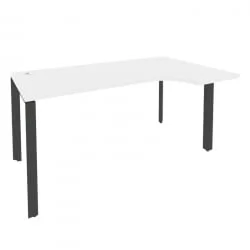 Стол эргономичный правый на П-образном м/к ONIX O.MP-SA-1R Белый Бриллиант/Антрацит