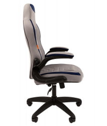 Кресло для геймеров CHAIRMAN GAME 50 black Серый-синий