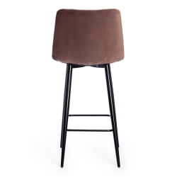Стул полубарный CHILLY (mod. 7095пб ) ткань/металл, 53x44x94 см, высота до сиденья 66 см, коричневый barkhat 12/черный