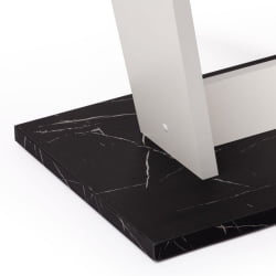 Стол обеденный TIBI нераздвижной ЛДСП, 68,6 х 110 х 75 см, Мрамор черный/Белый