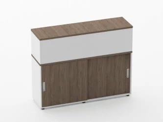 Тумба комбинированная высокая для рабочего модуля Deka 9.04.145 Дуб Верцаска/Белый