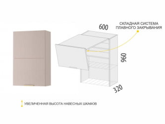 Шкаф-сушка кухонный (с системой плавного закрывания) Флоренция 107.41