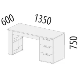 Стол письменный (лев/прав) Аляска 501.14