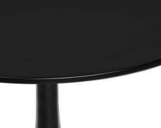 Круглый стол из стекла MIA (черная столешница, черное основание)