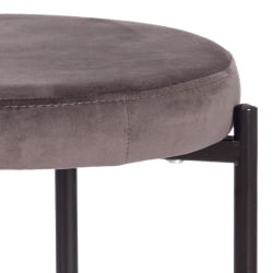 Табурет REVO (mod. 7034) ткань/металл, 44 х 44 х 47 см, темно-серый barkhat 14/черный