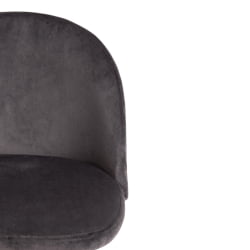 Стул MELODY (mod. 4997) металл/вельвет, 52х49х78см, серый/черные ножки