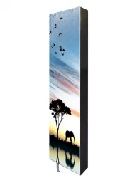 Шкаф с зеркалом Драйв Шелф Арт (левый) Беленый дуб