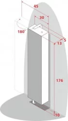 Черный шкаф в черном стекле Lupo Black Черный