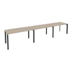 Рабочая станция на П-образном м/к ОНИКС О.МП-РС-3.3.7 Дуб Аттик/Антрацит / ONIX O.MP-RS-3.3.7