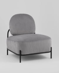 Кресло Стоун К велюр рельефный светло-серый